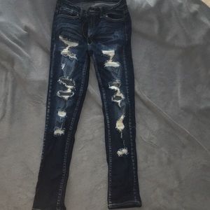 KanCan Dark Wash Distressed Jeans